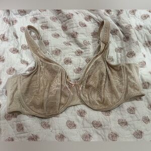 Cacique 42D Lace Underwire Bra - Tan